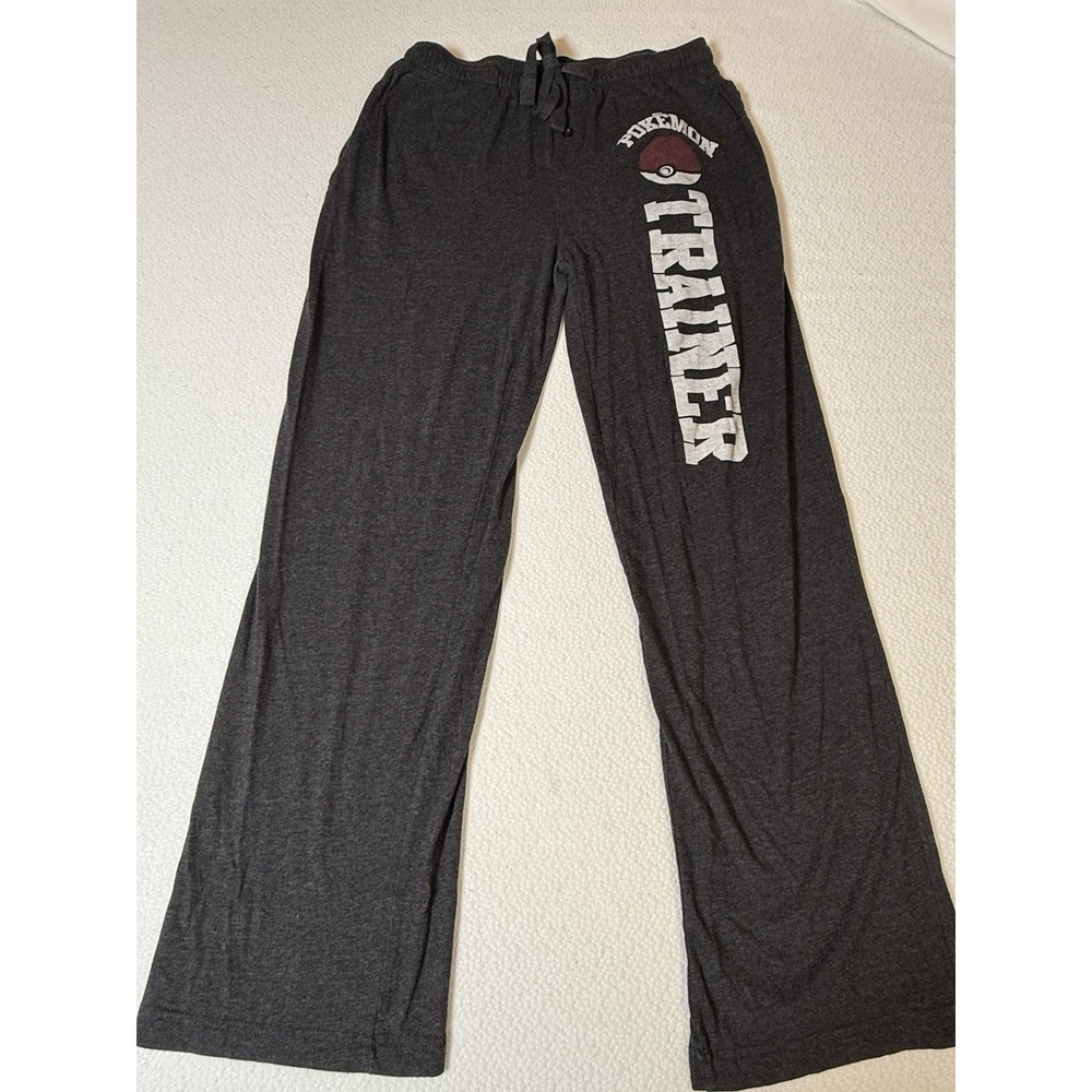 Pokémon Trainer Lounge Pajama Pants Women's Size Small Gray Pokeball Anime